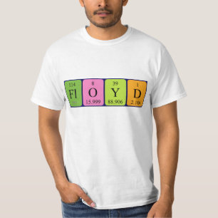 Camiseta de nombre de tabla periódica Floyd