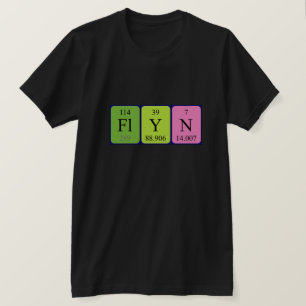 Camiseta de nombre de tabla periódica Flyn