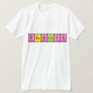 Camiseta de nombre de tabla periódica Francois