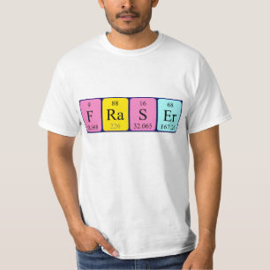 Camiseta de nombre de tabla periódica Fraser