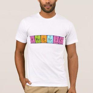 Camiseta de nombre de tabla periódica Frederic