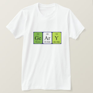 Camiseta de nombre de tabla periódica geométrica