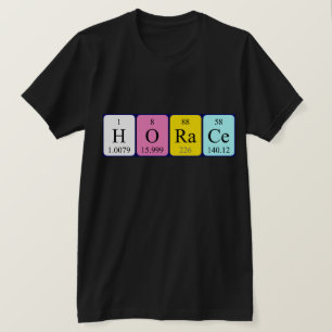 Camiseta de nombre de tabla periódica Horace