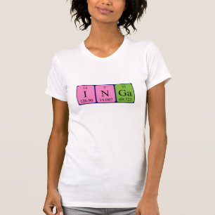 Camiseta de nombre de tabla periódica Inga