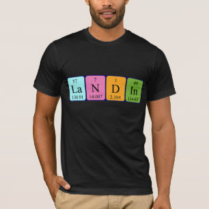Camiseta de nombre de tabla periódica Landin