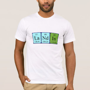 Camiseta de nombre de tabla periódica Landin