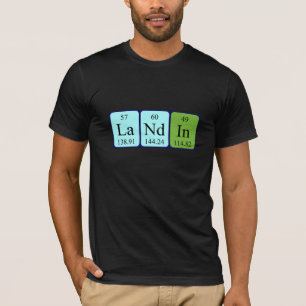 Camiseta de nombre de tabla periódica Landin