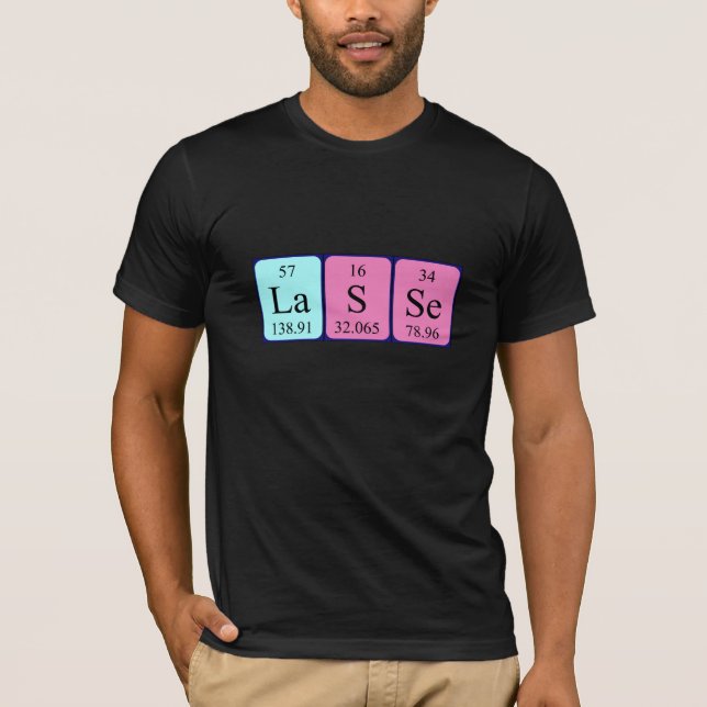 Camiseta de nombre de tabla periódica Lasse (Anverso)