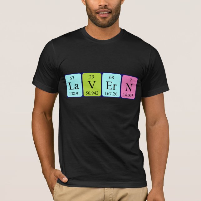 Camiseta de nombre de tabla periódica Lavern (Anverso)