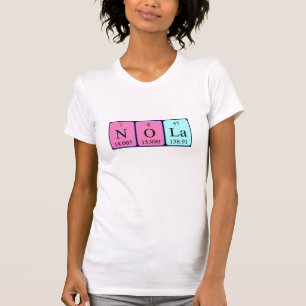 Camiseta de nombre de tabla periódica Nola