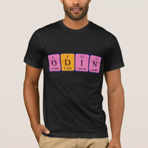 Camiseta de nombre de tabla periódica Odin