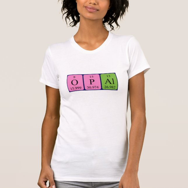 Camiseta de nombre de tabla periódica opcional (Anverso)