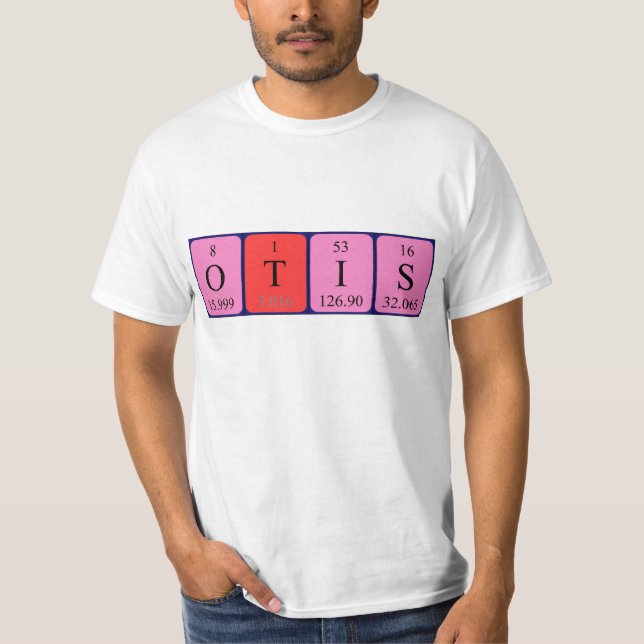 Camiseta de nombre de tabla periódica Otis (Anverso)