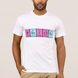 Camiseta de nombre de tabla periódica Pericles