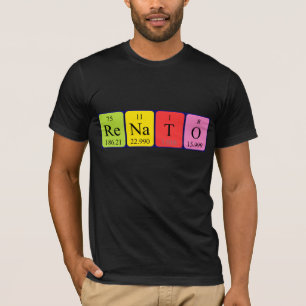 Camiseta de nombre de tabla periódica Renato