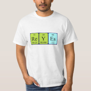 Camiseta de nombre de tabla periódica Reyes