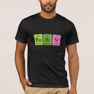 Camiseta de nombre de tabla periódica Rubin