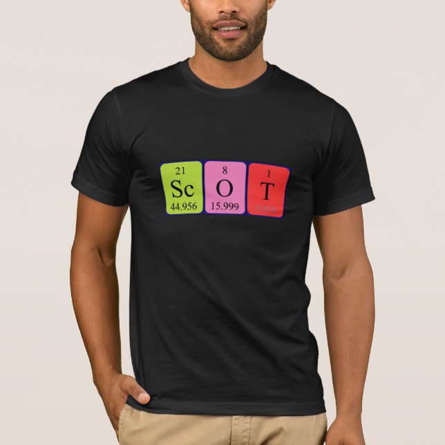 Camiseta de nombre de tabla periódica Scot (Anverso)