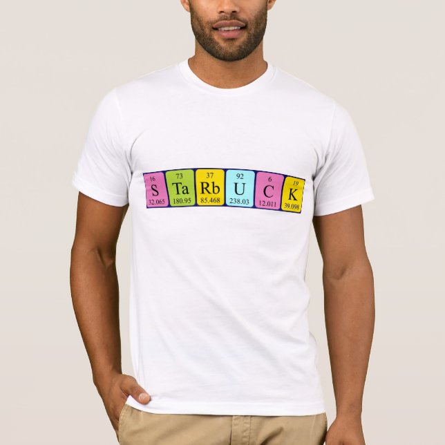Camiseta de nombre de tabla periódica Starbuck (Anverso)