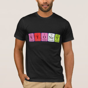 Camiseta de nombre de tabla periódica Stoney