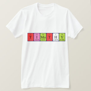 Camiseta de nombre de tabla periódica Timothy