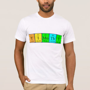 Camiseta de nombre de tabla periódica Timothy