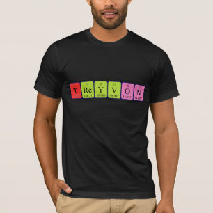 Camiseta de nombre de tabla periódica Treyvon