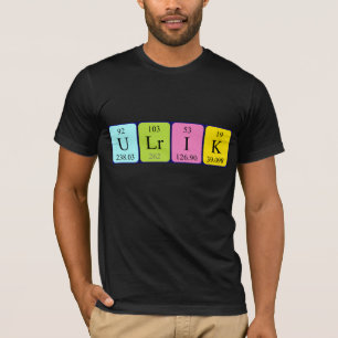 Camiseta de nombre de tabla periódica Ulrik