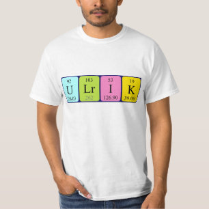 Camiseta de nombre de tabla periódica Ulrik