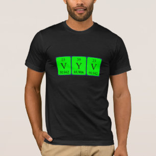 Camiseta de nombre de tabla periódica Vyv
