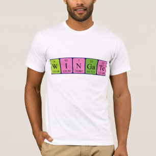 Camiseta de nombre de tabla periódica Wingen