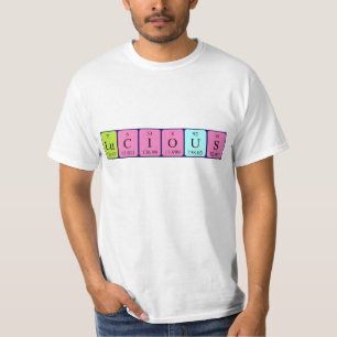 Camiseta de nombre de tabla periódica y lujuriosa
