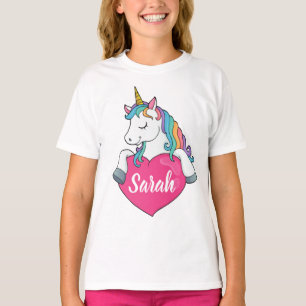 Camiseta de nombre personalizado de unicornio