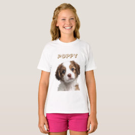 Camiseta de nombre y foto de perro para niños pers
