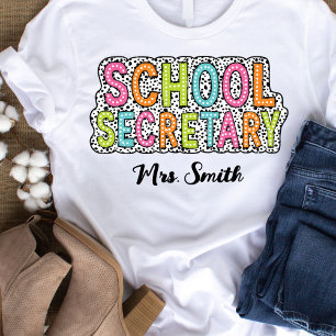 Camiseta de nombres personalizados del secretario 