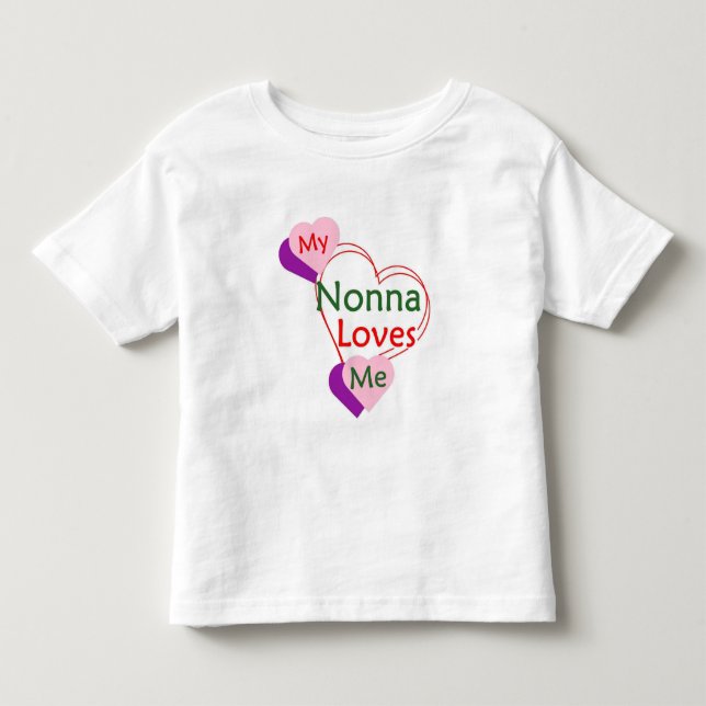 Camiseta de Nonna Me Ama para Bebé o Niño Pequeño (Anverso)