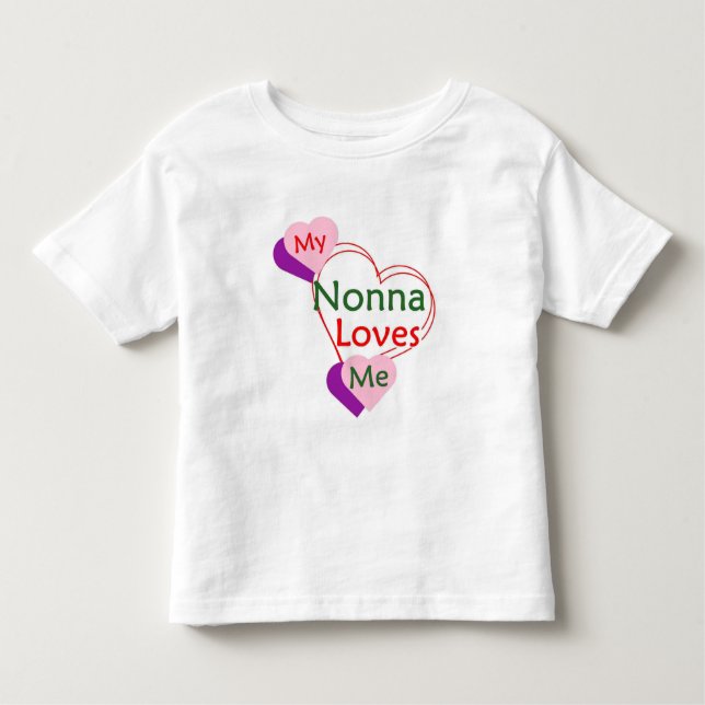Camiseta de Nonna Me Ama para Niño o Bebe (Anverso)