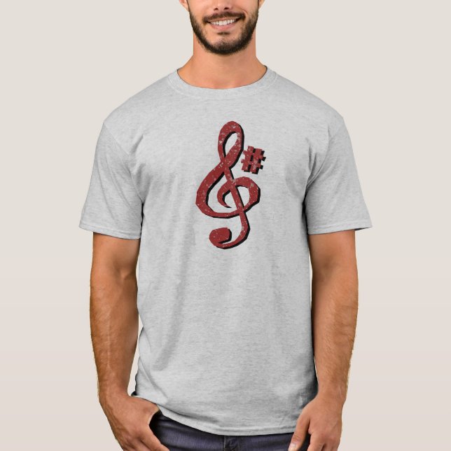 Camiseta de nota musical G sostenido (Anverso)