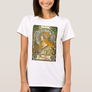 Camiseta de Nouveau del arte de Mucha - zodiaco -