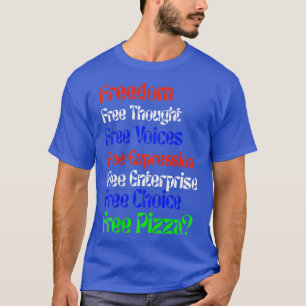 Camiseta de Novedad Pizza libre y divertida