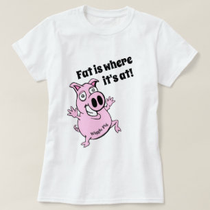 Camiseta de novedad WIGGLE PIG para mujeres