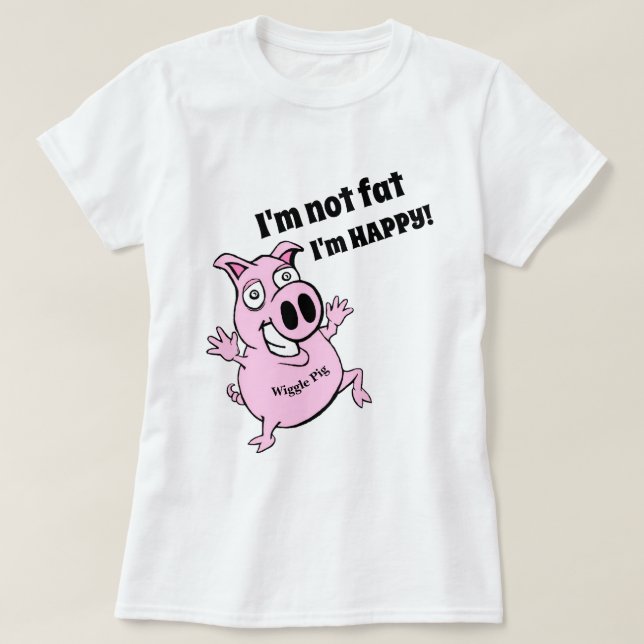 Camiseta de novedad WIGGLE PIG para mujeres (Diseño del anverso)