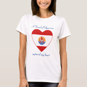 Camiseta de Novia con Bandera de Polinesia Frances