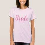 Camiseta de novia personalizada<br><div class="desc">Hace un gran regalo para la novia</div>