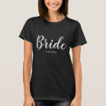 Camiseta de novia personalizada<br><div class="desc">Hace un gran regalo para la novia</div>