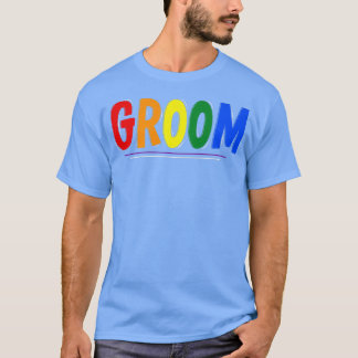 Camiseta de novio de boda de orgullo LGBTQ