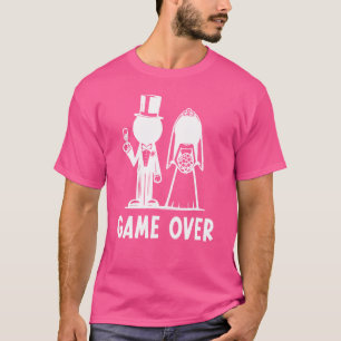 Camiseta de Novio Soltero Game Over Fiesta de Desp