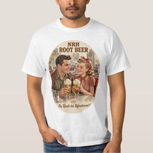 Camiseta de NRH Root Beer Route 66 Vintage Diner