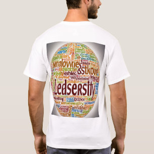 Camiseta de Nube de Palabras Personalizada: Lidera