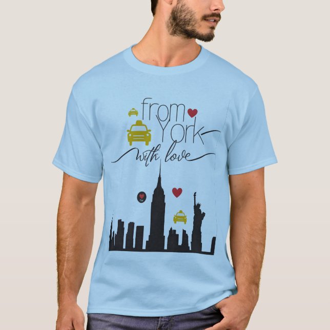 Camiseta De Nueva York, con amor - City Pulse (Anverso)